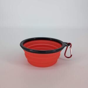 Mr Peanuts Red Silicone Collapsible 12 oz Travel Dog Pet Water Food Bowl - NEW